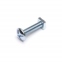 Mild Steel Mushroom Head Roofing Bolt & Nut Zinc Plated