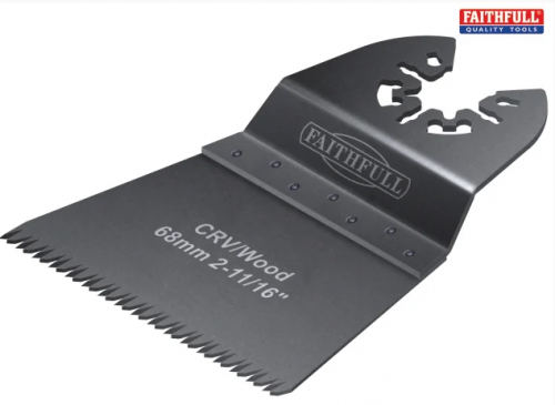 Faithfull FAIMFW68GB Multitool Blade Flush Cut Ground Set for Wood 68mm