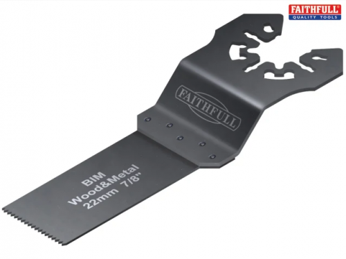 Faithfull FAIMFWM22B Multitool Blade Flush Cut for Wood & Metal 22mm