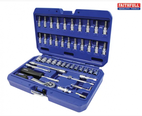 Faithfull FAISOC1446MN Metric Socket Set 1/4