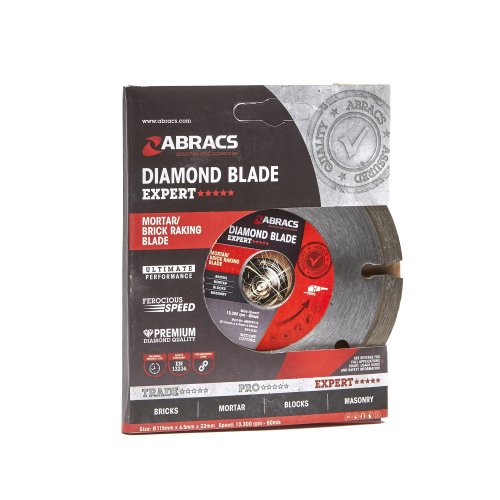 Abracs Expert Diamond Mortar, Brick Raking Blade