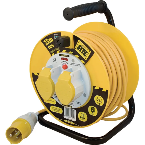 Masterplug Cable Reel 2-Socket 25mtr 110v 16A